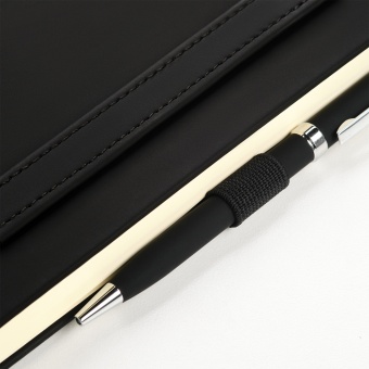 Ежедневник Alpha недатированный, черный/бежевый фото 