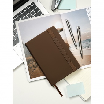 Ежедневник Alpha недатированный, коричневый/бежевый фото 