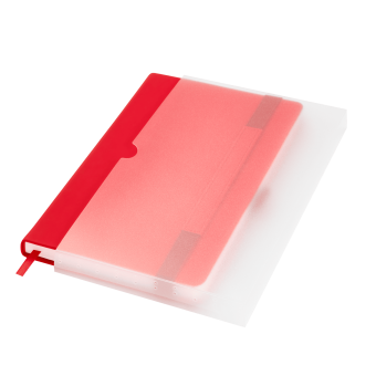 Ежедневник Alpha недатированный, красный/серый фото 