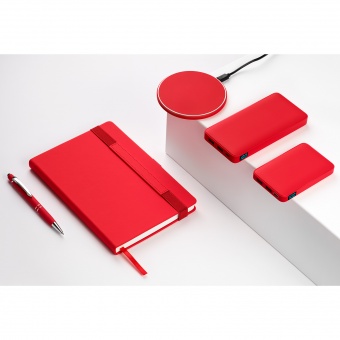 Ежедневник Alpha недатированный, красный/серый фото 