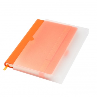 Ежедневник Alpha недатированный, оранжевый/оранжевый фото 