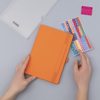 Ежедневник Alpha недатированный, оранжевый/оранжевый фото 