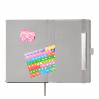 Ежедневник Alpha недатированный, серебро/серый фото 