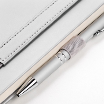 Ежедневник Alpha недатированный, серебро/серый фото 