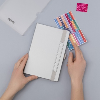 Ежедневник Alpha недатированный, серебро/серый фото 