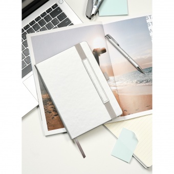 Ежедневник Alpha недатированный, серебро/серый фото 