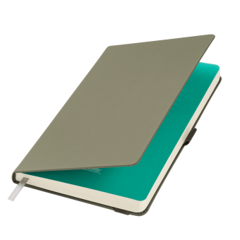 Ежедневник Alpha недатированный, серый/бирюзовый фото 