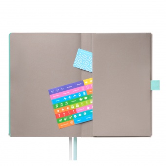 Ежедневник Arctic недатированный, белый/бирюзовый фото 