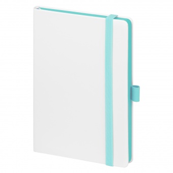 Ежедневник Arctic недатированный, белый/бирюзовый фото 