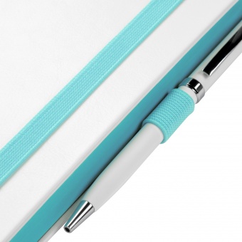 Ежедневник Arctic недатированный, белый/бирюзовый фото 