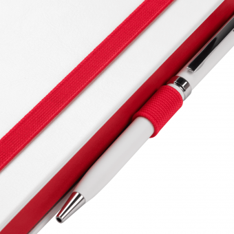 Ежедневник Arctic недатированный, белый/красный фото 