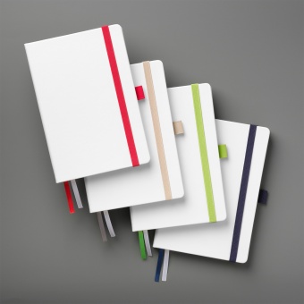 Ежедневник Arctic недатированный, белый/синий фото 