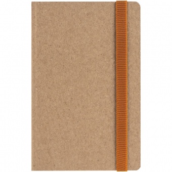 Ежедневник Eco Write Mini, недатированный, с оранжевой резинкой фото 