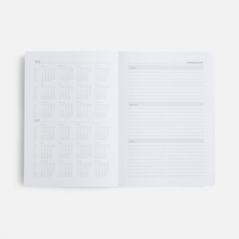 Ежедневник Flex Shall, датированный, серый фото 