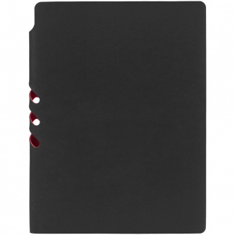 Ежедневник Flexpen Black, недатированный, черный с красным фото 