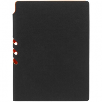Ежедневник Flexpen Black, недатированный, черный со светло-оранжевым фото 