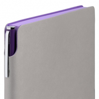 Ежедневник Flexpen, недатированный, серебристо-фиолетовый фото 