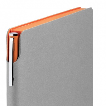 Ежедневник Flexpen, недатированный, серебристо-оранжевый фото 