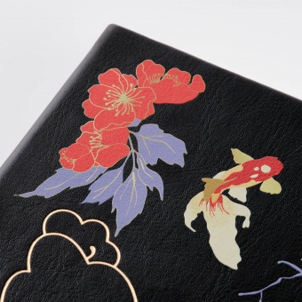 Ежедневник Galaxy недатированный, жесткая обложка, срез голограф. фольга, черный фото 