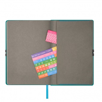 Ежедневник In Velour недатированный, бирюзовый фото 