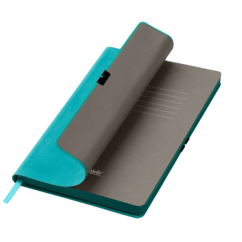 Ежедневник In Velour недатированный, бирюзовый фото 