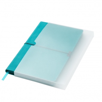 Ежедневник In Velour недатированный, бирюзовый фото 