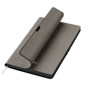 Ежедневник In Velour недатированный, серый фото 