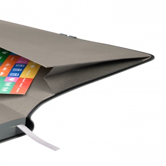 Ежедневник In Velour недатированный, серый фото 