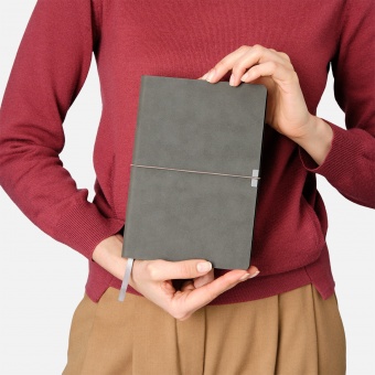 Ежедневник In Velour недатированный, серый фото 