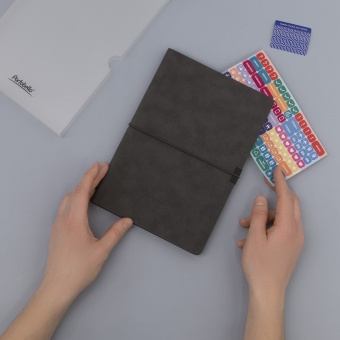 Ежедневник In Velour недатированный, серый фото 