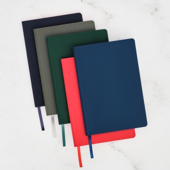 Ежедневник Latte soft touch недатированный, серый/красный фото 