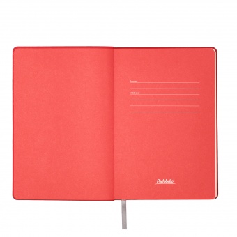 Ежедневник Latte soft touch недатированный, серый/красный фото 