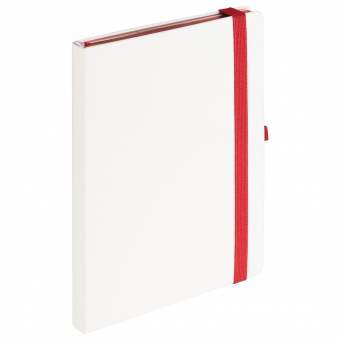 Ежедневник недатированный, Portobello Trend, Arctic , жесткая обложка, 145х210, 256 стр, белый, срез-фольга/красный фото 