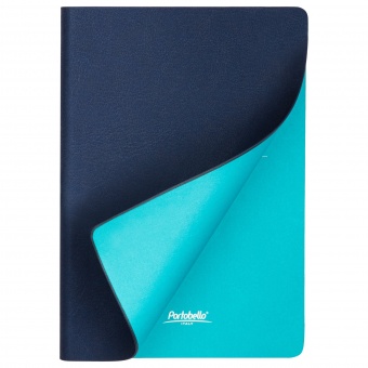 Ежедневник недатированный, Portobello Trend, Blue ocean, 145х210,256стр, синий/аква, гибкая обложка фото 