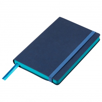 Ежедневник недатированный, Portobello Trend, Blue ocean, 145х210,256стр, синий/аква, гибкая обложка фото 