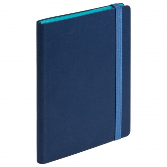Ежедневник недатированный, Portobello Trend, Blue ocean, 145х210,256стр, синий/аква, гибкая обложка фото 