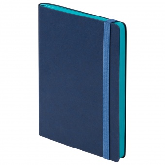 Ежедневник недатированный, Portobello Trend, Blue ocean, 145х210,256стр, синий/аква, гибкая обложка фото 