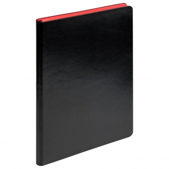 Ежедневник недатированный, Portobello Trend, River side, 145х210, 256 стр, черный/красный, (красный срез) фото 
