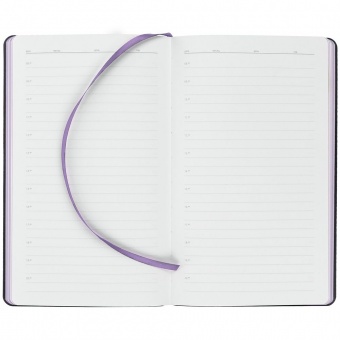 Ежедневник Nice Twice, недатированный, черный с фиолетовым фото 