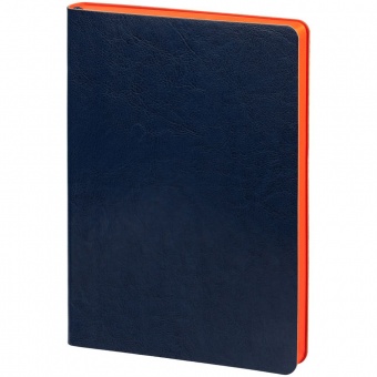Ежедневник Slip, недатированный, синий с оранжевым фото 