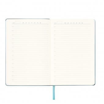 Ежедневник Spark недатированный, лазурный (без упаковки, без стикера, с серой подложкой) фото 