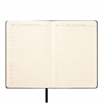 Ежедневник Stella недатированный с магнитом на обложке, черный фото 