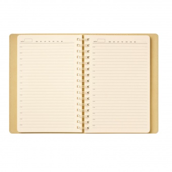 Ежедневник Vista недатированный, черный/бежевый фото 