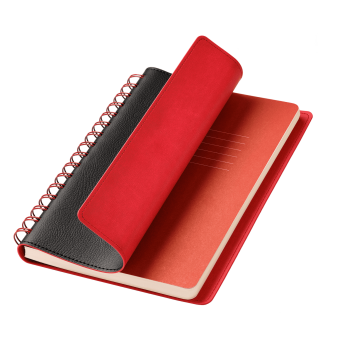 Ежедневник Vista недатированный, черный/красный фото 