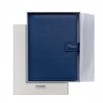 Ежедневник-портфолио Royal недатированный в подарочной коробке, синий фото 