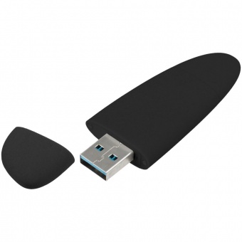 Флешка Pebble Type-C, USB 3.0, черная, 16 Гб фото 