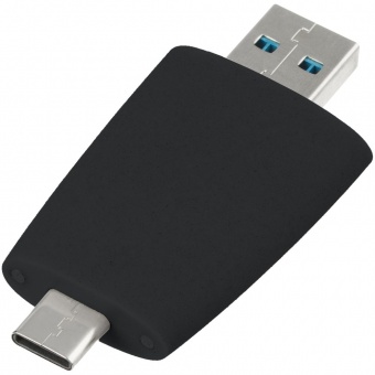 Флешка Pebble Type-C, USB 3.0, черная, 16 Гб фото 