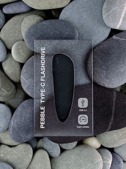 Флешка Pebble Type-C, USB 3.0, черная, 16 Гб фото 