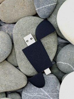 Флешка Pebble Type-C, USB 3.0, черная, 16 Гб фото 