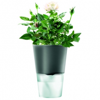 Горшок для растений Flowerpot, фарфоровый, серый фото 